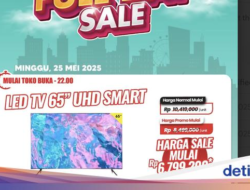 Diskon Jumbo Smart TV UHD 65 inch Ke Transmart Full Day Sale