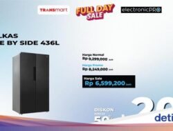 Kulkas Side By Side 436L Karena Itu Rp 6,5 Jutaan, Gas Hingga Transmart!