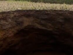 Penampakan Lubang Raksasa Bikin Geger Warga Sumbar