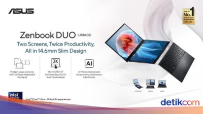 ASUS Zenbook DUO Didalam Dual OLED 3K