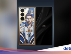 Galaxy Z Fold 8 Ultra Berlapis Emas Ini Cuma Buat Fans Messi yang Berduit